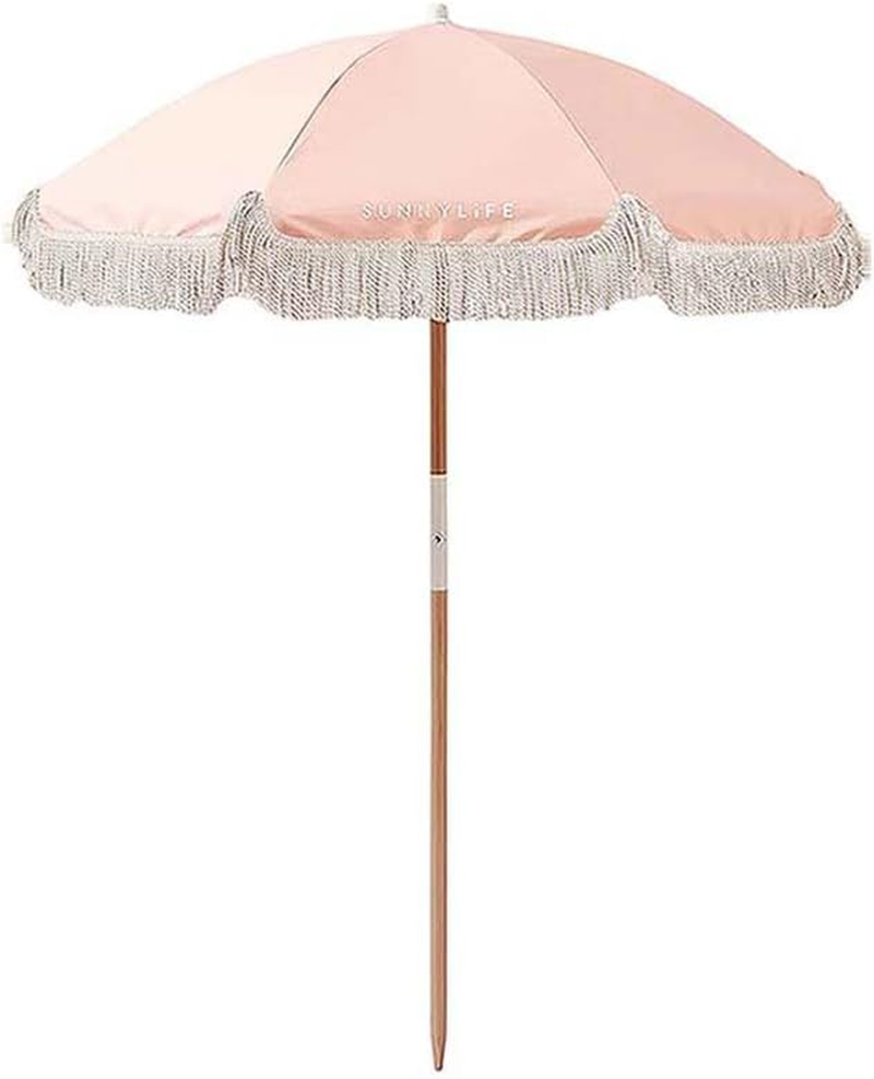 Luxe Beach Umbrella | Salmon
