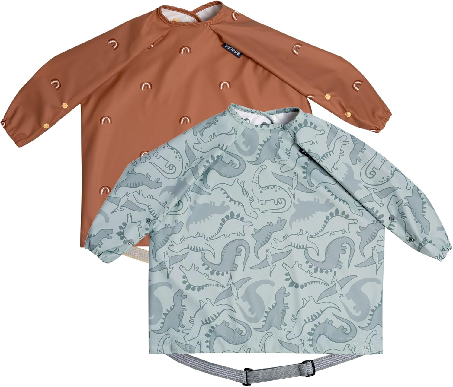 Bibado Baby Bibs with Sleeves - Toddler and Baby Led Weaning Bib - 6-36 Months, Attaches to Highchairs, Strollers, Tables