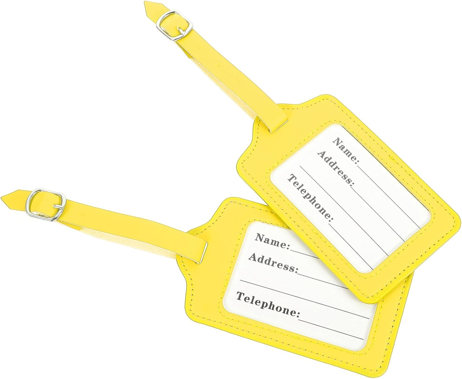 ABOOFAN 2Pcs Stainless Steel Luggage Tags Baggage Boarding Tags for Air Travel image number 2