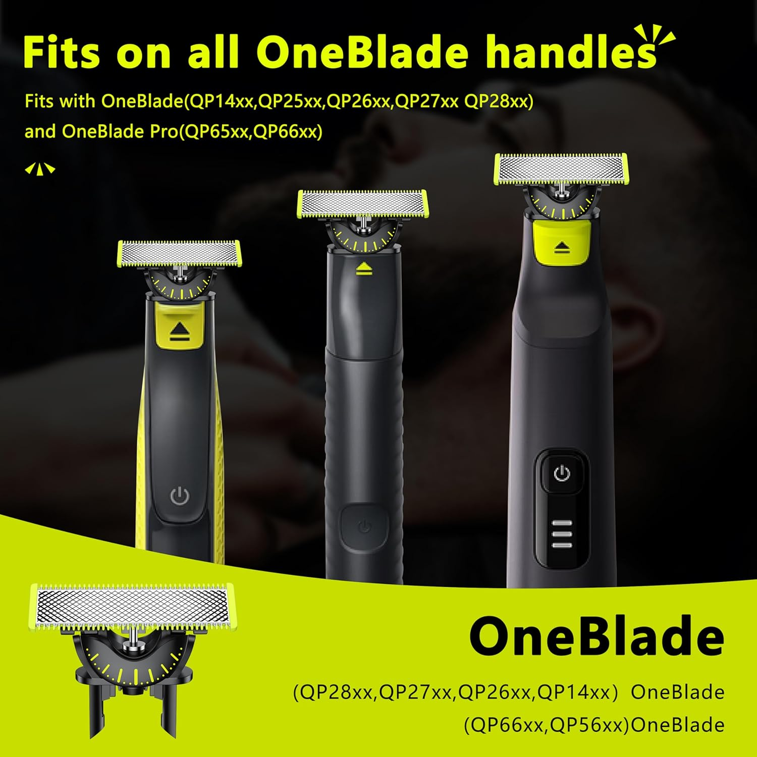 Oneblade 360 Blades for Philips,Genuine Replacement Blades for Oneblade Electric Shaver and Trimmer,Durable Stainless Steel, Trim, Edge and Shave,2 Pack, QP430/60 image number 4