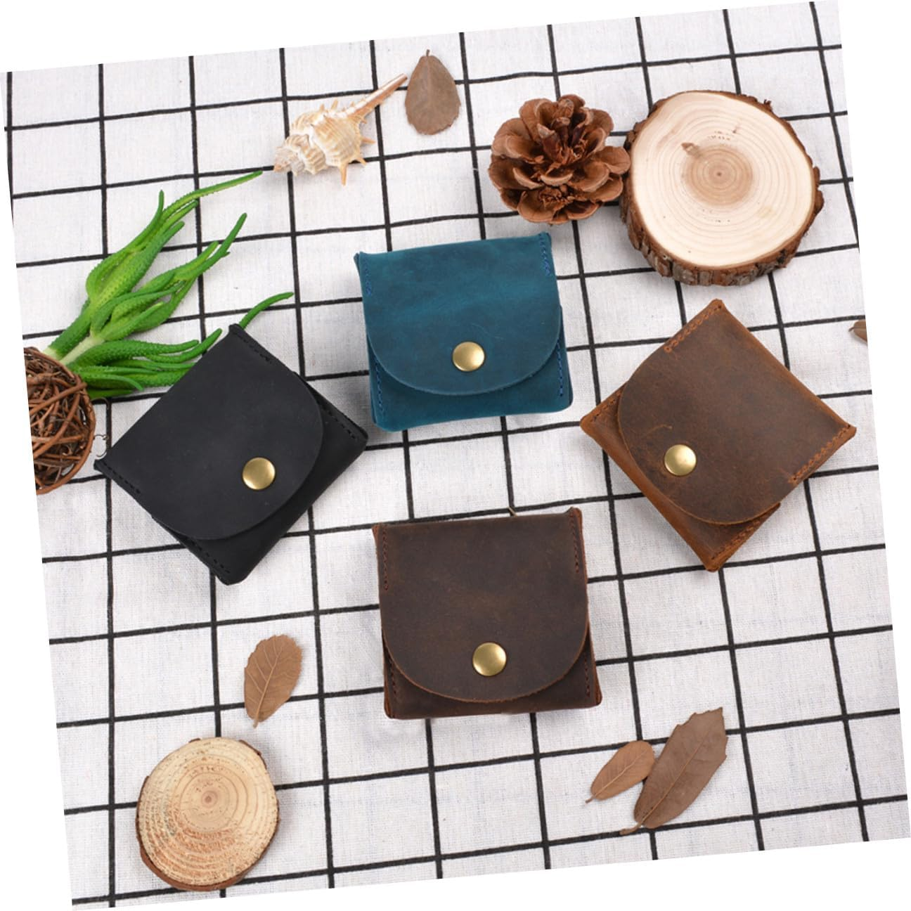 CIMAXIC Retro Style Women Wallet Mini Leather Coin Organizer Bag for Travel with Lightweight Structure Black image number 2