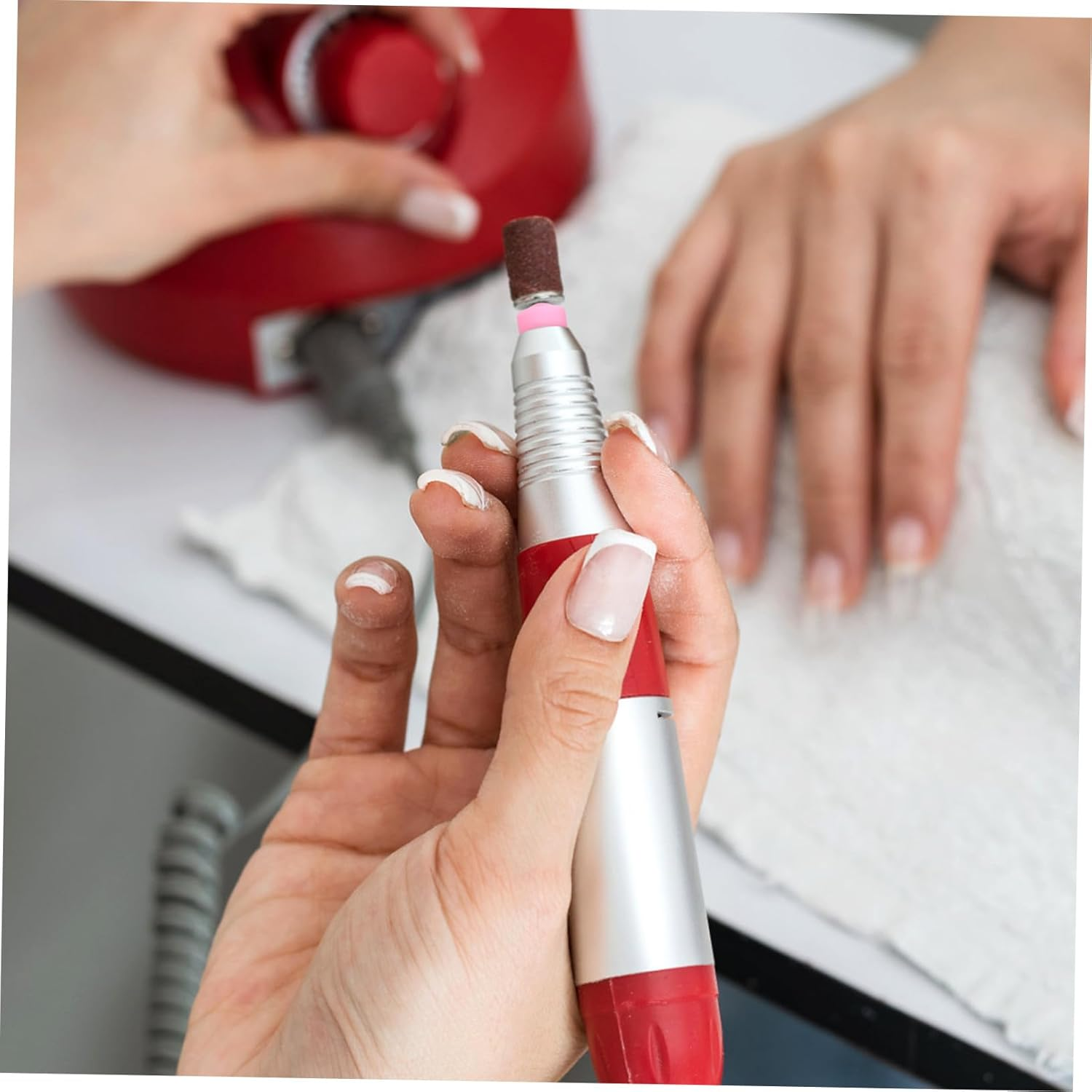 DECORNIJIA 10Pcs Nail Drill Bit Covers for Manicure Tools Protective Dust Caps for Nail Polishing Machine Heads Secure Fit Reusable