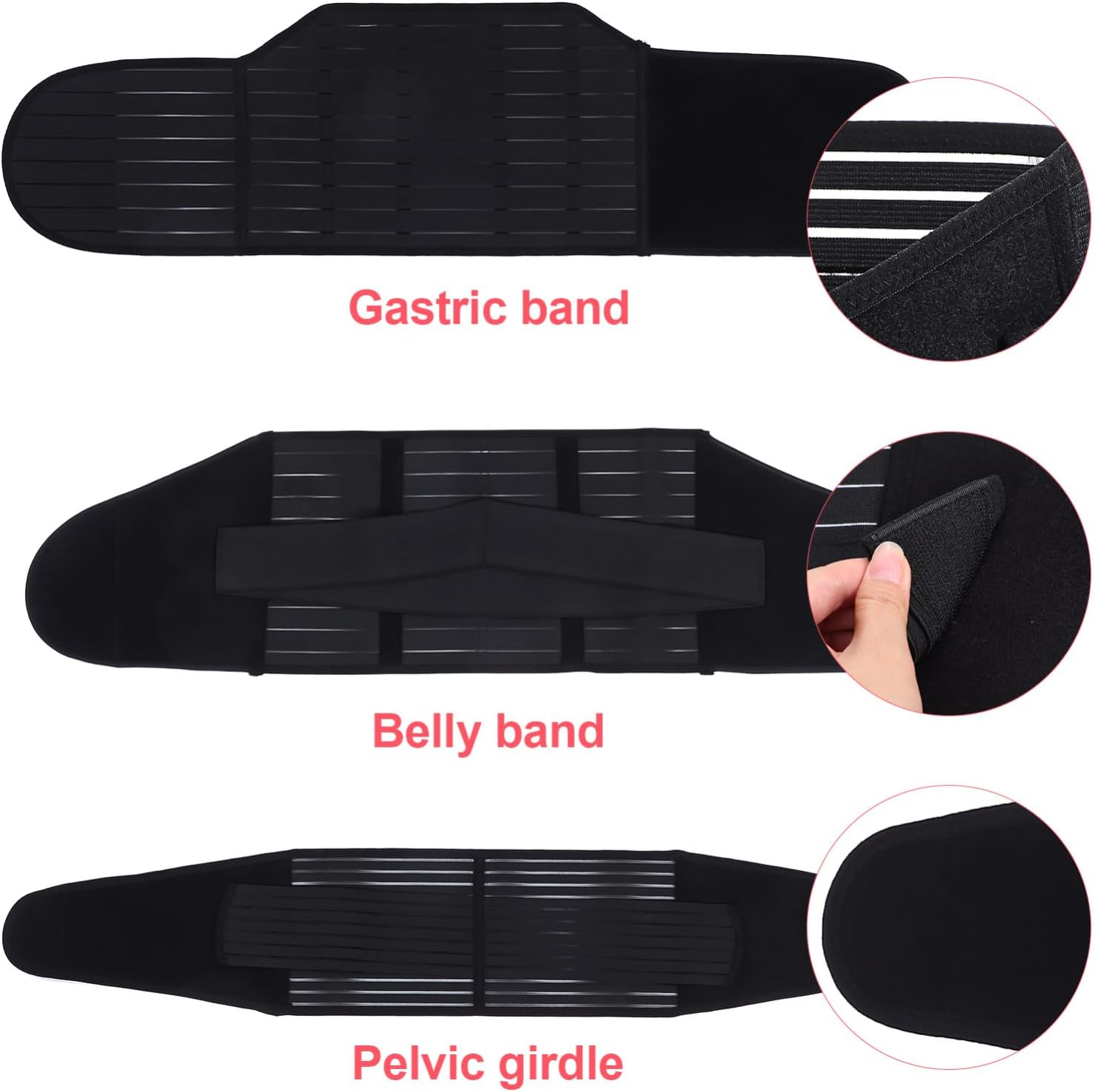 GALPADA Postpartum Waist Binder Belly Band for Female Support Compression Convenient Closure Essential Wraps for Mothers image number 5