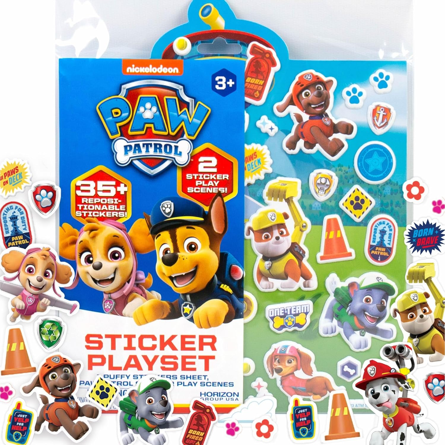 Bluey Sticker Playset - Reusable Interactive Puffy Stickers for Kids, Perfect Birthday Party Gift, Road Trip Toy, Improves Dexterity, Great for Ages 3-6