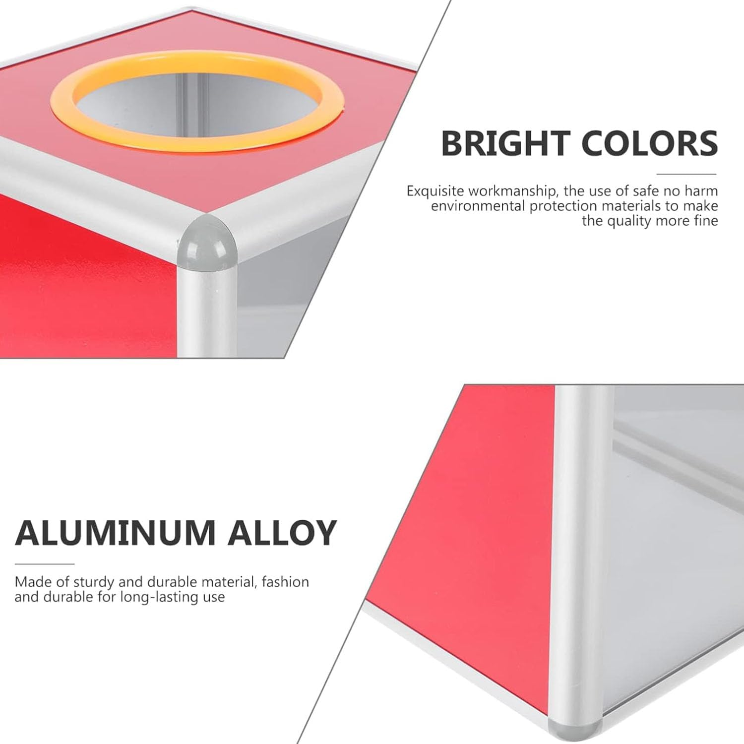 Lucky Draw Box Donation Ballot Box, Aluminum Alloy Props Transparent Ticket Holder, Square Raffle Ball Game Box Fundraising Cubic Storage Container, Clear Suggestion Comment Vote Tip Jar image number 3