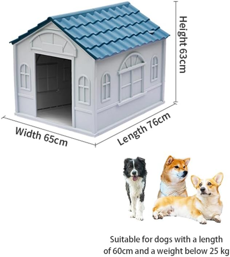 Outdoor Indoor Dog Kennel Plastic Puppy Pet House Weatherproof M11 image number 3