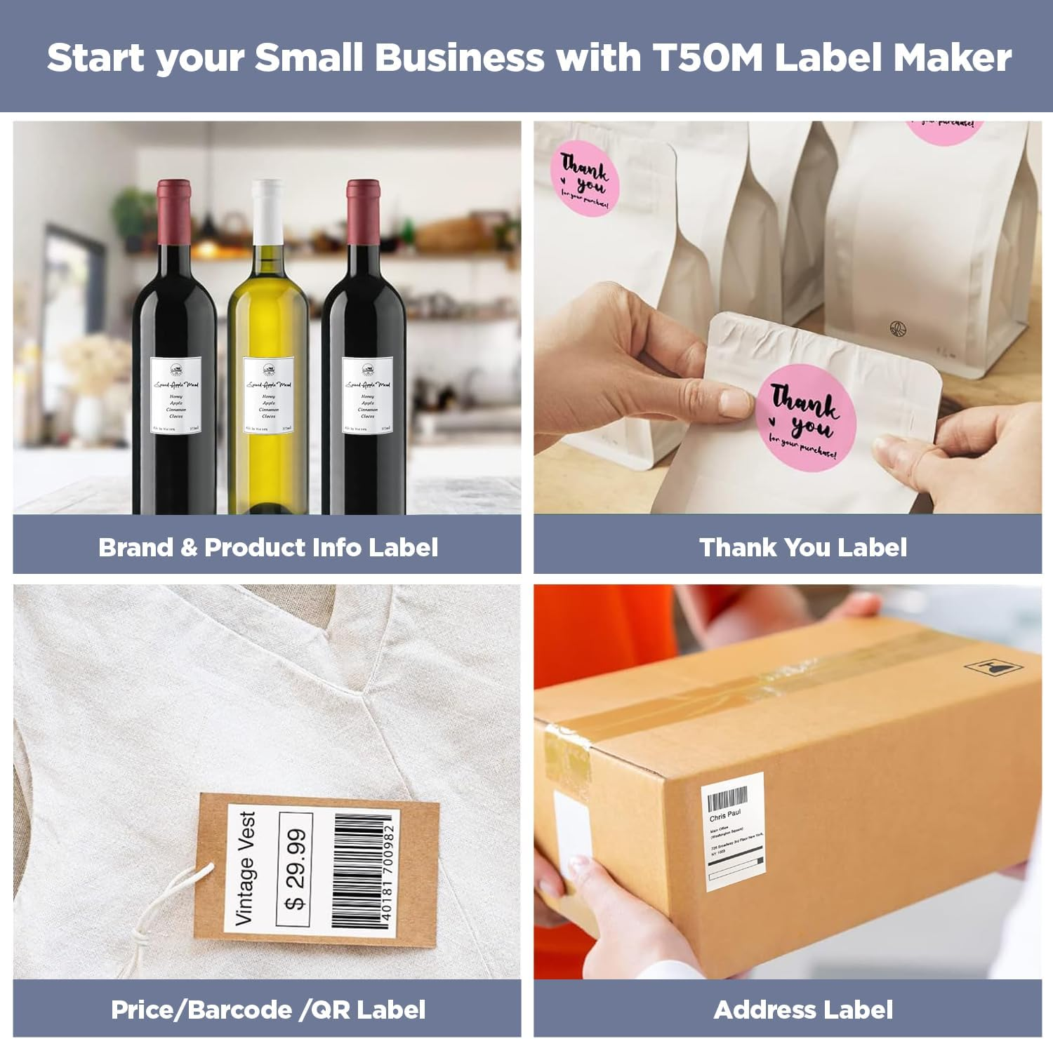 SUPVAN KATASYMBOL T50M Cable Label Tape Thermal Waterproof Clear Printing Self-Adhesive Multipurpose Replacement, 25 Mm X 38 Mm + 40 Mm, Black on Yellow, 100 Labels per Roll image number 3