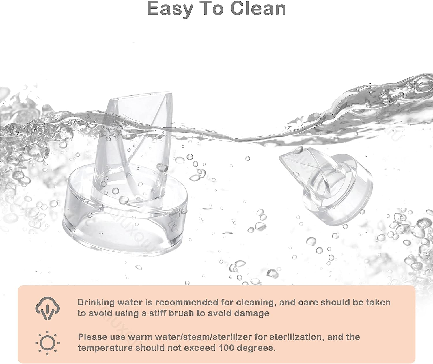 QIUXQIU 4 Pcs Duckbill Valves，Compatible With，S9、S10、S12 and Other Brands Wearable Breastpump, Electric Breast Pump Replacement Parts, Breastfeeding Essential Accessories image number 6