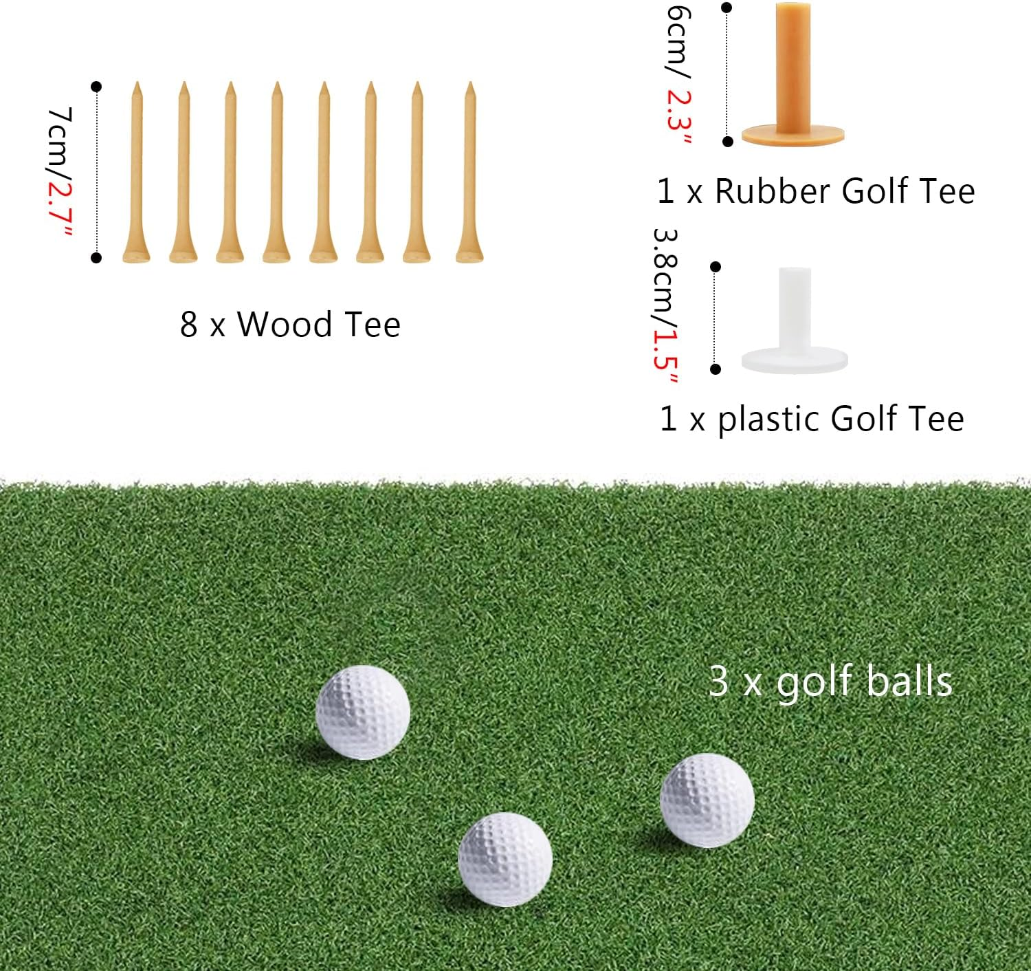 Foldable Golf Hitting Mat-Portable Golf Mat Practice Grass Mat for Indoor/Outdoor with Shock-Absorbing EVA Foam & Realistic Golf Turf Practice Mat for Driving Chipping Putting Golf Simulator, 40X60Cm image number 3