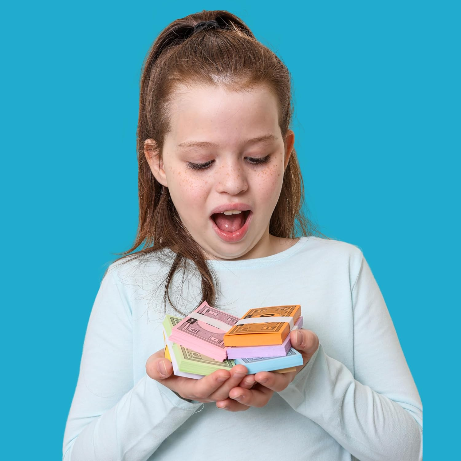 Opoly Play Money &ndash; 520Pcs Fake Money for Board Games &ndash; 65 of Each Bill in 8 Denominations &ndash; $1, 5, 10, 20, 50, 100, 500, & $1000