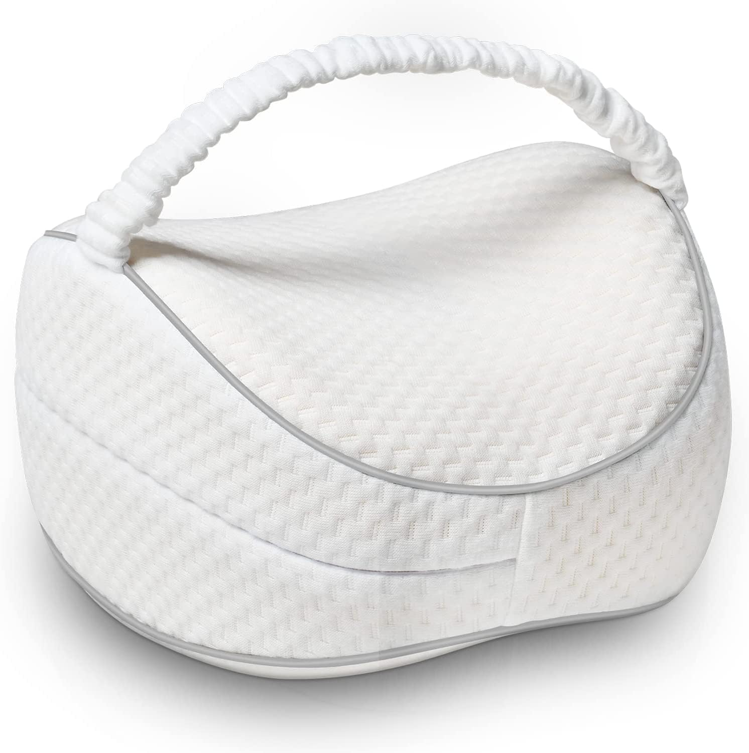 CREATESTAR Leg Pillow Knee Pillow Ergonomic Side Sleeper Pillow with Optimal Memory Foam Pillow for Side Sleepers Positioning Pillow with Removable and Washable Cover