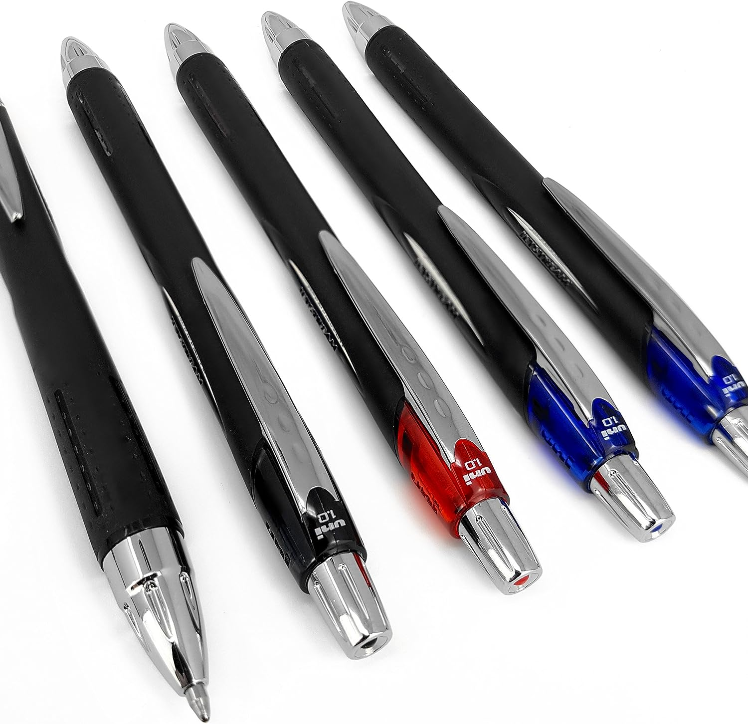 Uni-Ball - Jetstream Sxn-210-1.0Mm Retractable Rollerball Pen - Pack of 5 - [2 Black, 2 Blue, 1 Red] image number 1