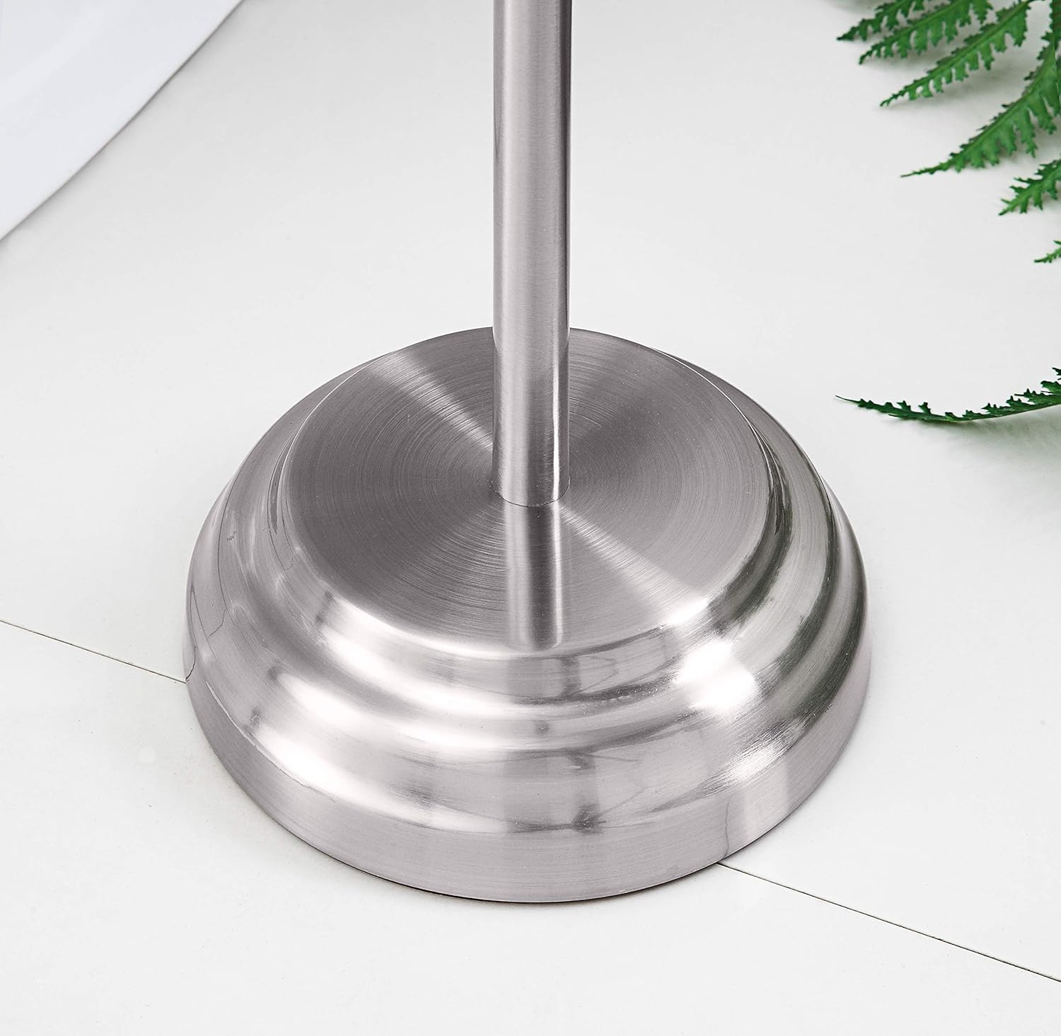 Sunnypoint Classic Bathroom Free Standing Toilet Tissue Paper Roll Holder Stand Chrome Brush Finish image number 3