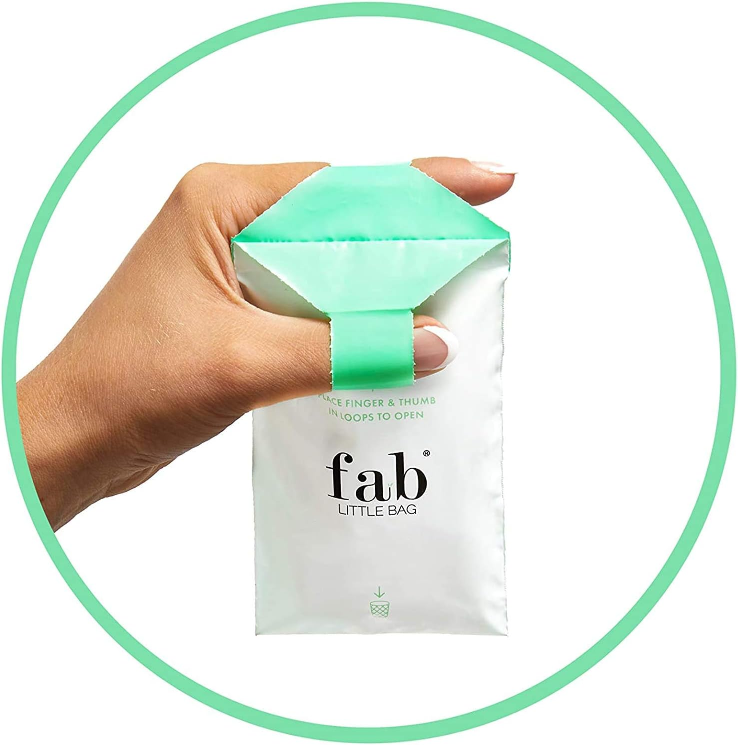 Fab Little Bag: a Starter plus Pack of 45 Totally Disposable, Biodegradable, Feminine Hygiene Product Disposal Bags. New Larger Size Perfect for Pads and Tampons image number 2