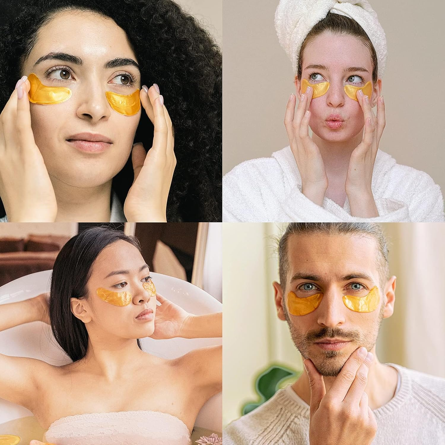 30 Pairs Gold under Eye Patches, under Eye Masks for Puffy Eyes, Dark Circles and Reducing Fine Lines, Collagen Eye Wrinkle Pads image number 2