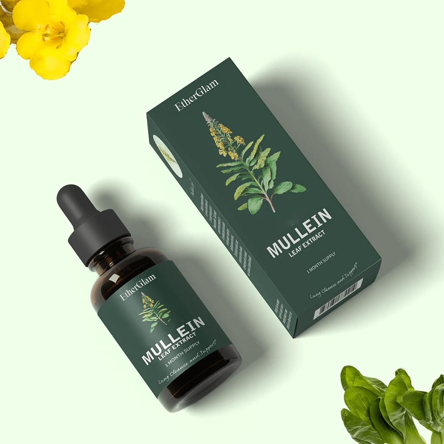Mullein Leaf Extract,Mullein Chlorophyll,Mullein Extract,Mullein Leaf Liquid Extract, Super Concentrated Mullein Leaf Liquid Extract, Improve Lungs,2Pcs