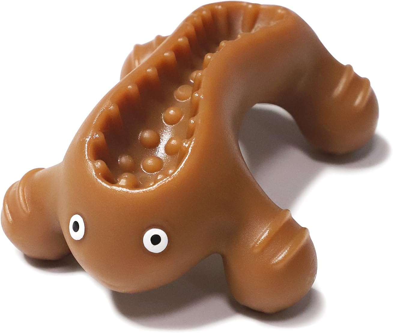 SCHITEC Dog Chew Toy, Indestructible Rubber Bone, Tough Teething Chew Toys for Large Medium Breed with Food Dispensing Features (Bacon) image number 1