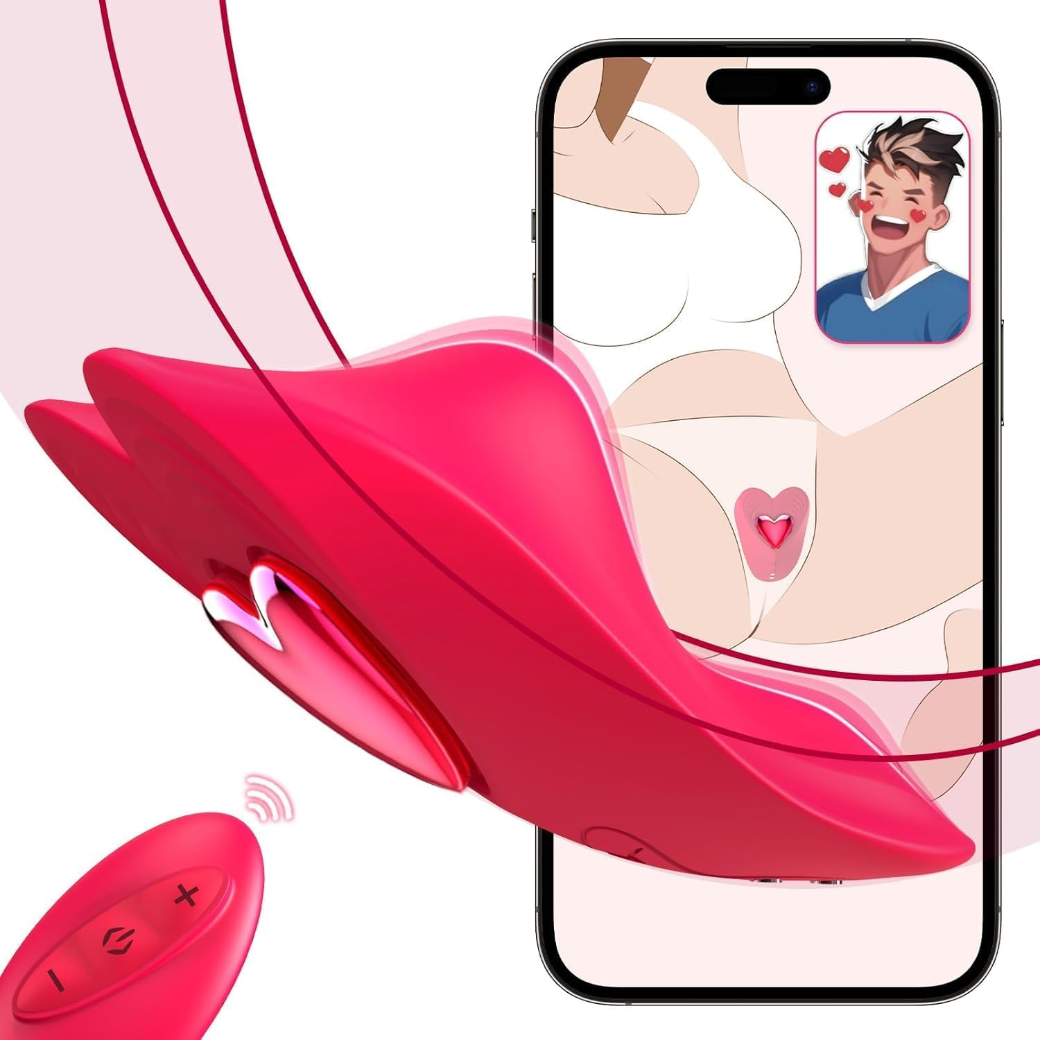 LONZYON Remote Control Vibrator Couples Sex Toys, App Cellphone Wearable Couple Vibrator with Remote, Vibrating Panties with 10 Vibration Settings, Mini Bullet Vibrator for Women (Pink) image number 1
