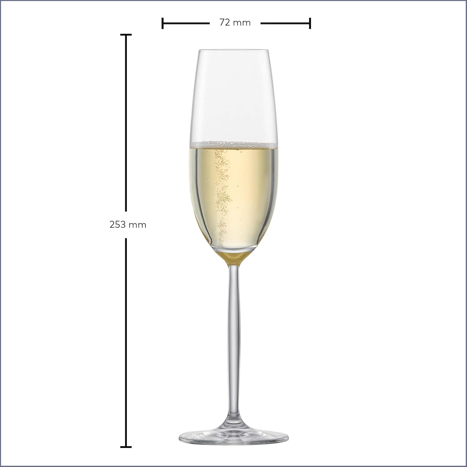 Schott Zwisel 104594 Champagne Glass, Clear, 8.5 Fl Oz (219 Ml), Diva Flute Champagne EP 2 Pieces image number 5