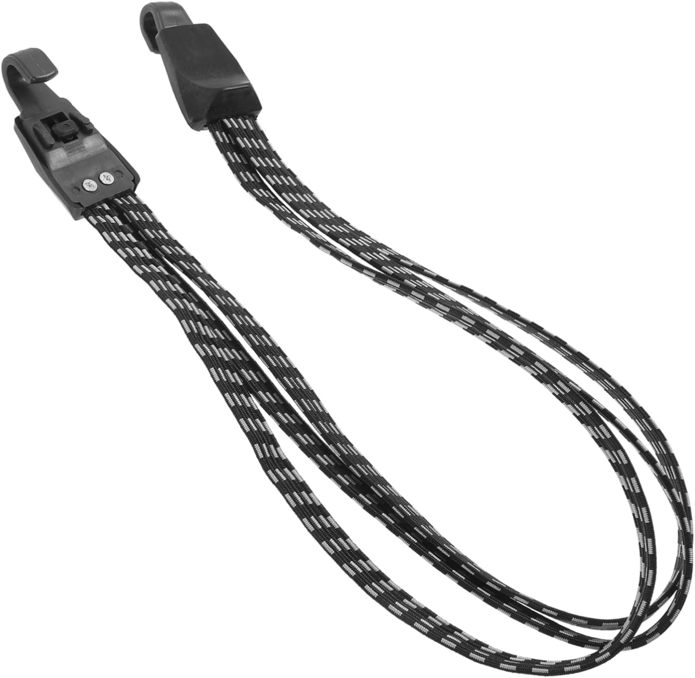 COSMEVIVI Bike Luggage Bungee Cord with Hooks, Black Elastic Cargo Binding Strap for Cycling and Outdoor Travel, Heavy-Duty Fixing Rope Suitable for Mountain Bikes and Backpacks