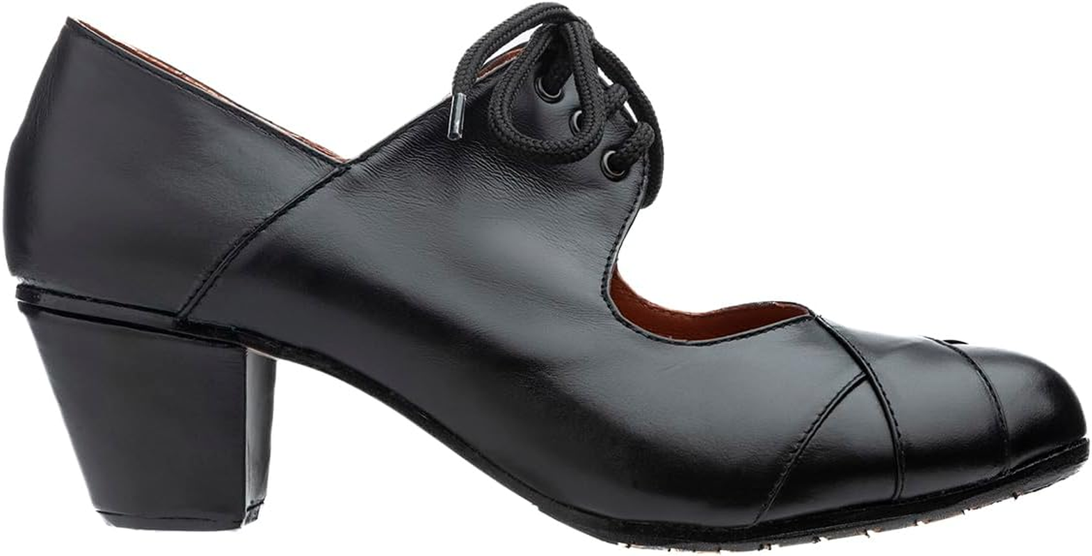 Solea Cal&eacute; Women'S Cuban Heel Leather Shoes with Nails image number 1