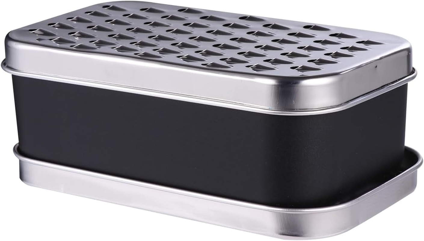 Bestonzon Stainless Steel Cheese Grater Cheese Grater Box Grater Zester Stainless Steel with Detachable Storage Container Vegetables Ginger Potatoes Multipurpose Vegetable Slicer image number 2