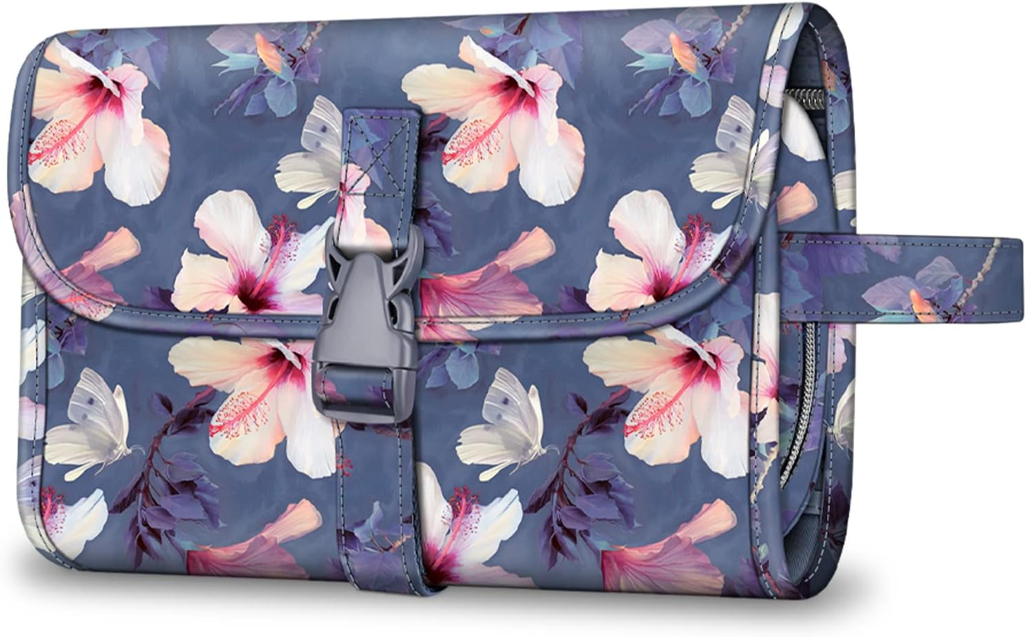 Fintie Portable Toiletry Cosmetic Travel Bag, Large Water Resistant Hanging Makeup Organizer Storage Pouch Case for Women Girls, Leopard, Toiletry Bag