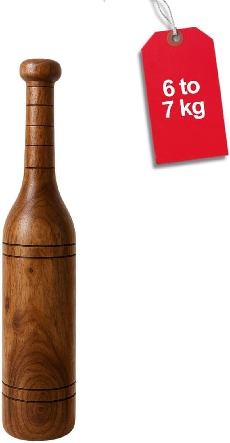 KNK MUGDAR FITNESS BAR INDIAN CLUB MUDGAR BHEEM MACE SHOULDER EQUIPMENT MEEL KARLA KATAI MUGDAL FITNESS DURABLE WOODEN EQUIPMENT - 13 Kg image number 7