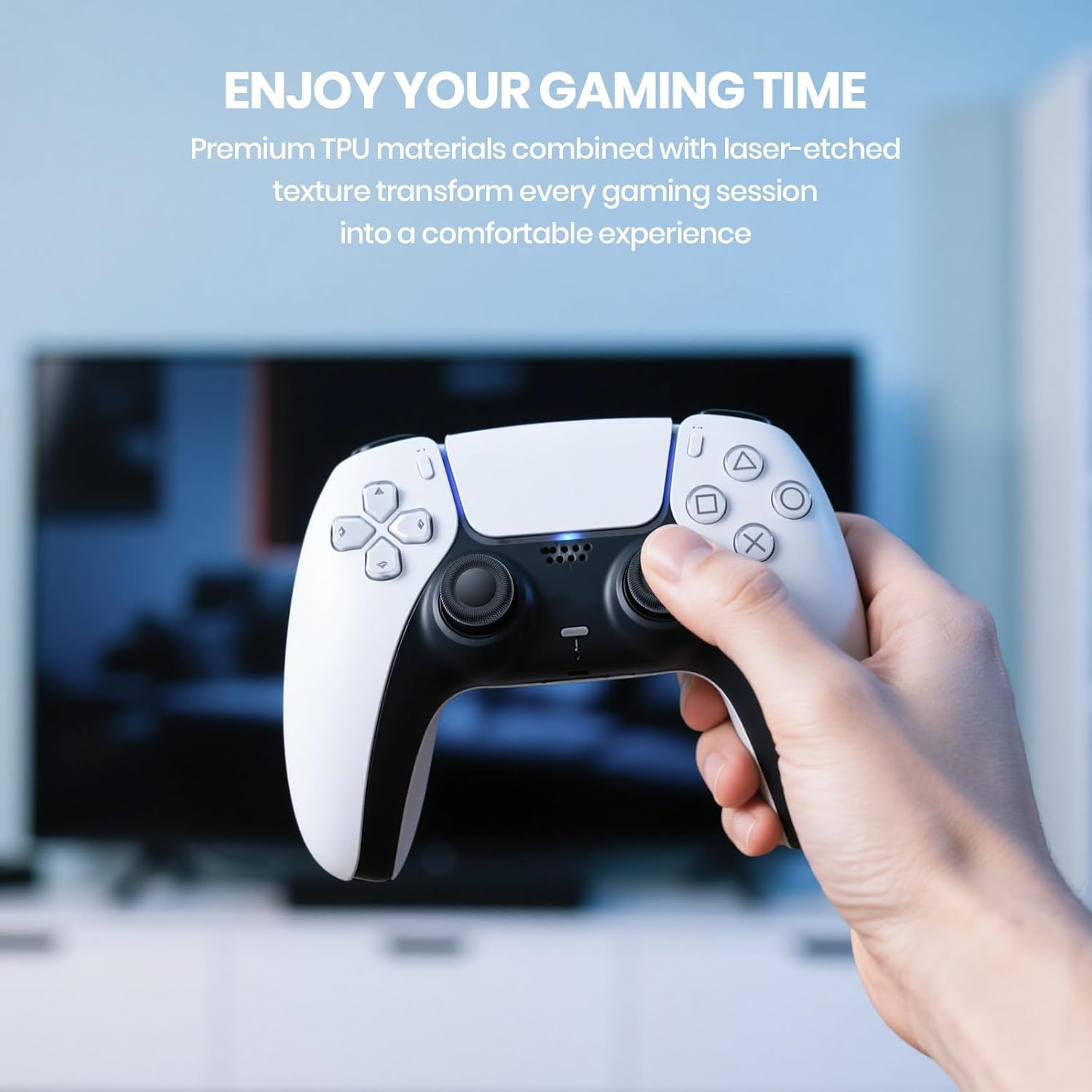 NEWDERY Joystick Replacement Grip Caps for PS4/PS5 Controller, PS5/PS4 Thumb Grips Caps, Anti-Stickiness, Anti-Slip, Anti-Scratch, Anti-Fingerprint, PS4/PS5 Joystick Caps Replacement Parts-(10Pcs) image number 1