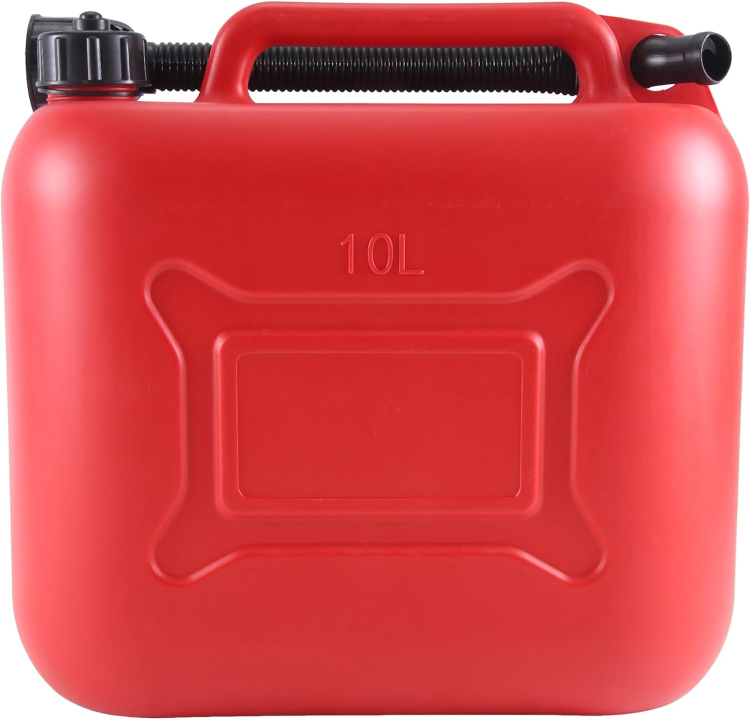 10L 2.64Gal Car Tank Can Spare Plastic Petrol Gas Container Anti-Static Carrier with Pipe for Car Travel Easy to Use image number 2