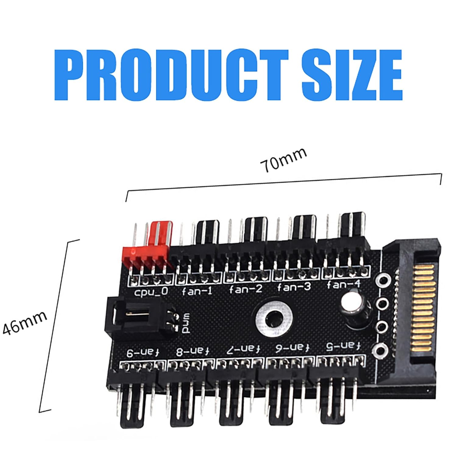 Tunghey 4-Pin PWM Fan Power Supply Cable 1 to 10 Way Splitter Hub 4 Pin Mol-Ex Powered PC Case Motherboard Fan Power Extension Cable Cord for ATX Computer Case 4/3Pin Cooling Fans image number 1