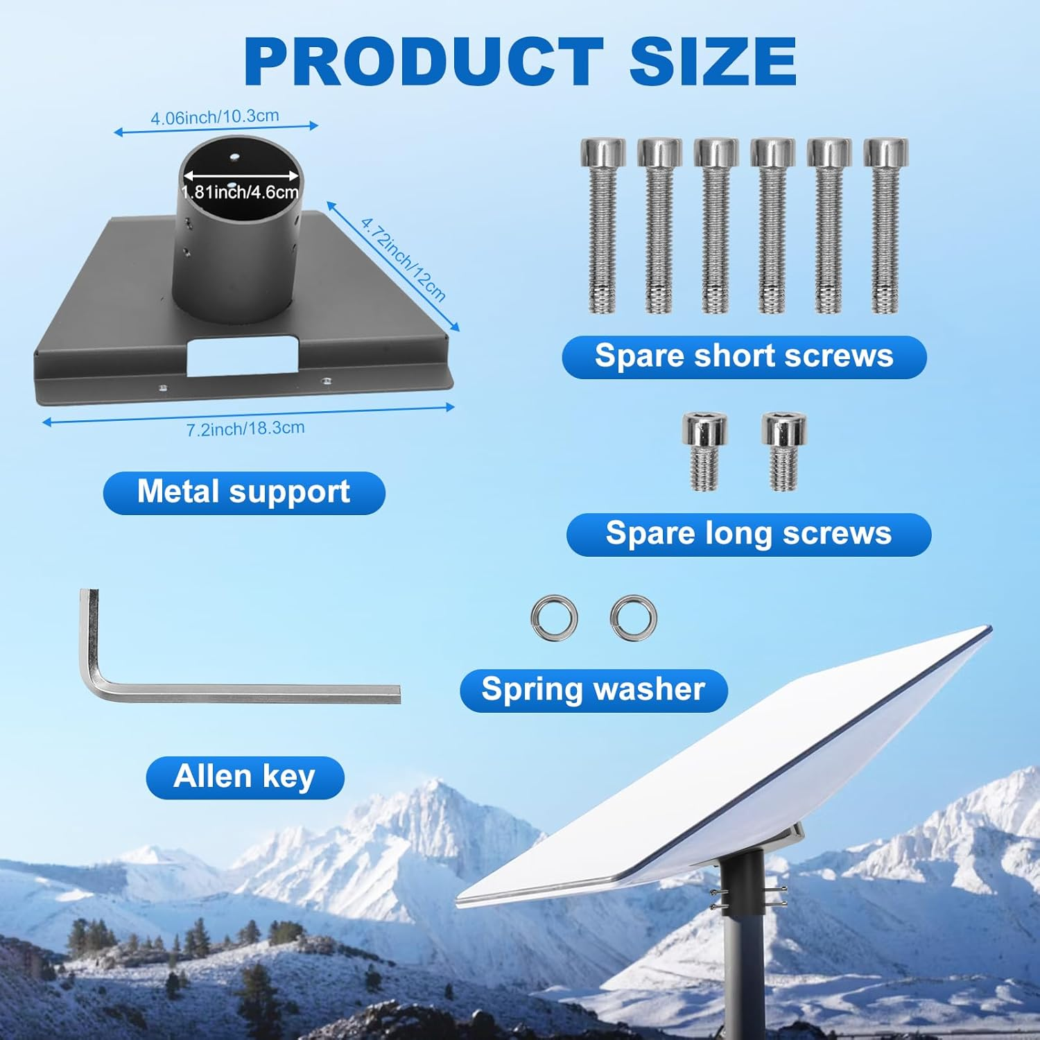 Starlink Gen 3 Pipe Adapter, Starlink Gen 3 Bracket, Starlink Pipe Adapter image number 2