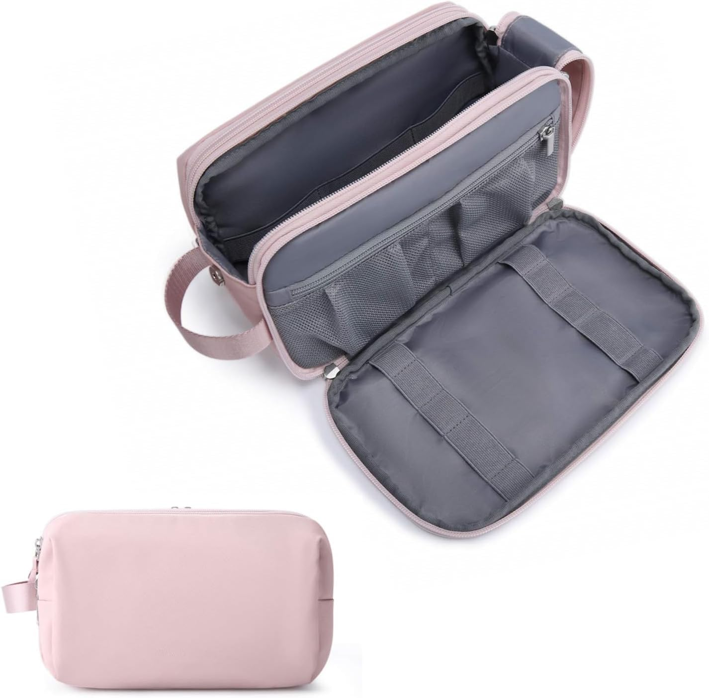 Travel Cosmetic Bag, Makeup Bag with Waterproof Zipper, Portable Makeup Brush Organizer for Women, Small Multifunctional Cosmetic Bag image number 5