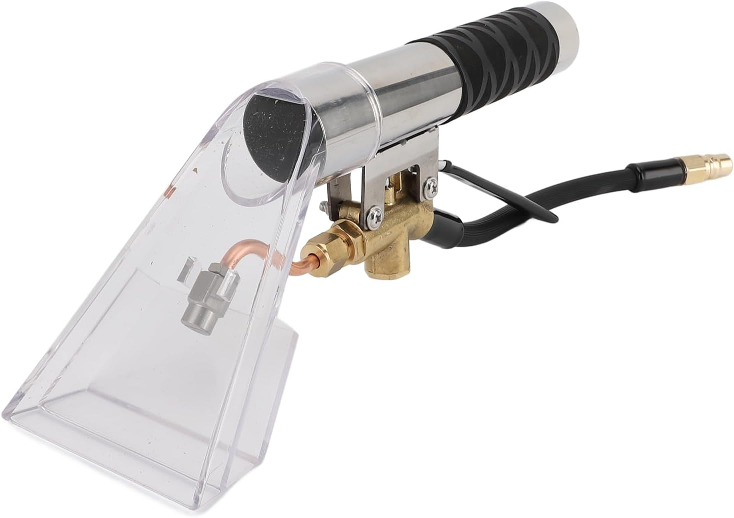 Extractor Hand Wand with Clear Head, Stainless Steel Carpet Extractor Wand for Steam Car Cleaner, 1.5 Inch Extractor Vacuum Hose Kit, Extractor Hand Tool for Furniture Auto Car Detailing image number 4