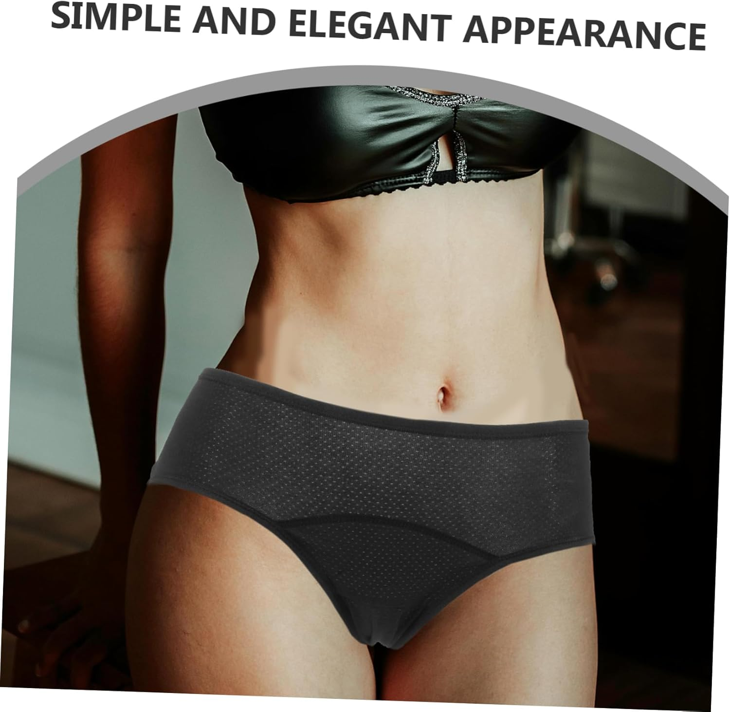 CLISPEED Leakproof Period Briefs for Women Washable Absorbent Underwear Midwaist Heavy Flow Protection Soft Cotton Material for Daily Use image number 2