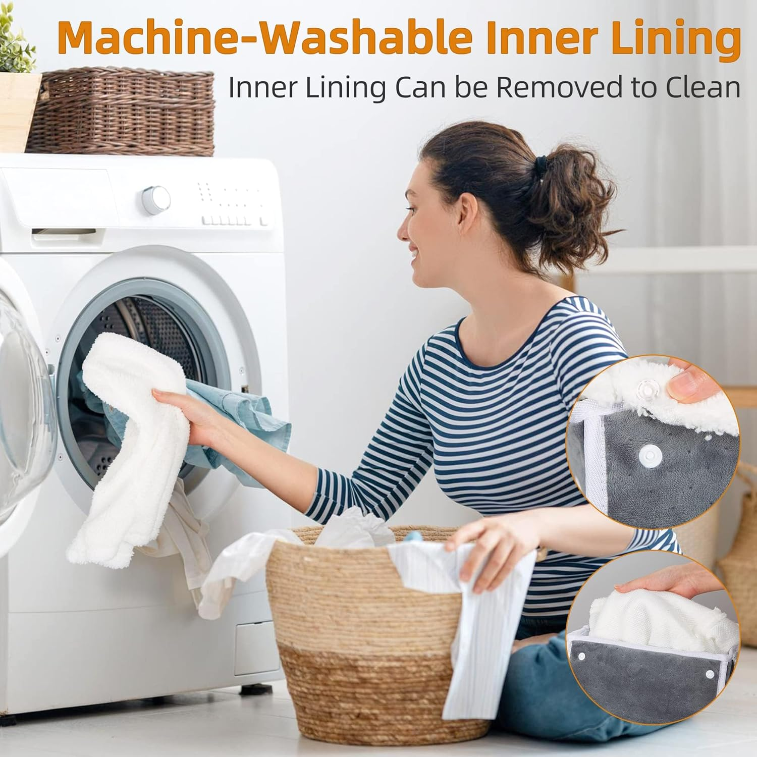 Koreal Electric Foot Warmer, Foot Warmer Heated for Men & Women, Feet Warmer with 6 Temperature Setting 4 Timer Setting, Auto Shut Off, Washable Inner Lining, Fast Heat Use for Winter Gifts image number 4