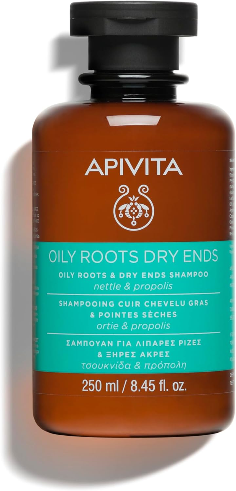 Apivita Oily Roots & Dry Ends Shampoo with Nettle & Propolis 250Ml/8.45Oz image number 1