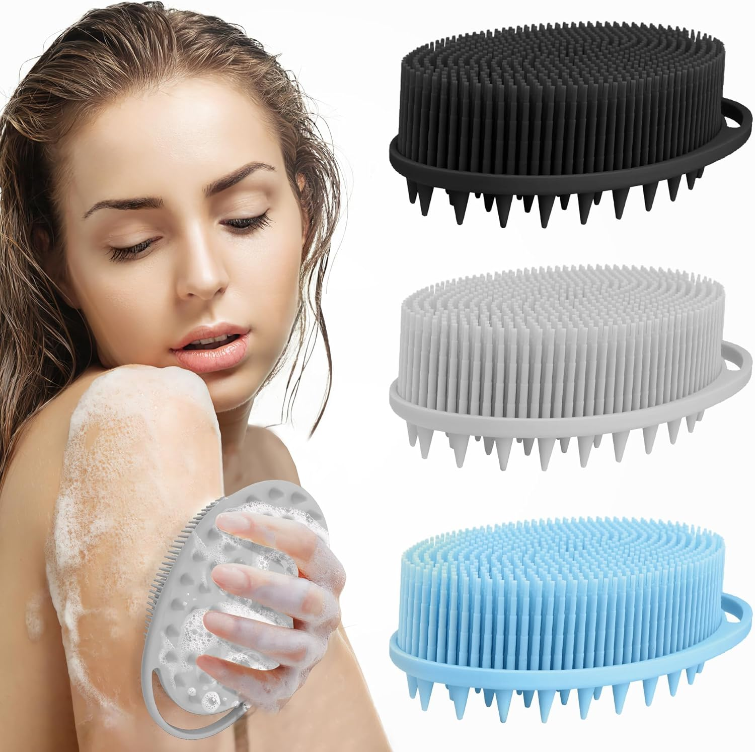 Silicone Body Scrubber Silicone Loofah Silicone Shower Scrubber Silicone Loofah Silicone Body Scrubber Silicone Face Scrubber Exfoliating Body Scrubber Shower Scrubber Body Silicone Loofah Men