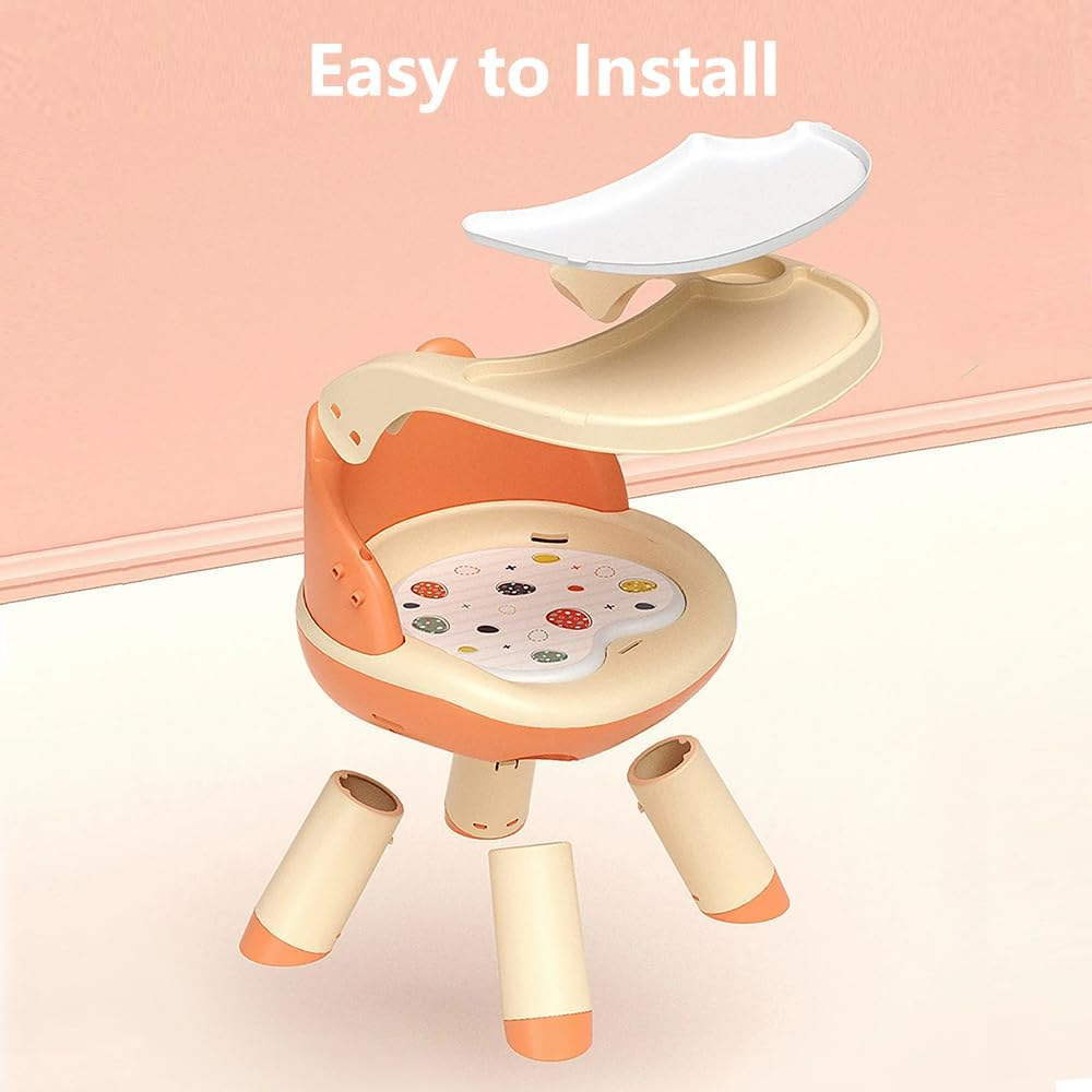 Baby Dining Chair,Dining Tray Seat,Feeding Chair,Toddler Seat,Lightweight Toddler Stool, with Tray,Booster Pad, Baby Dining Booster Seat image number 1