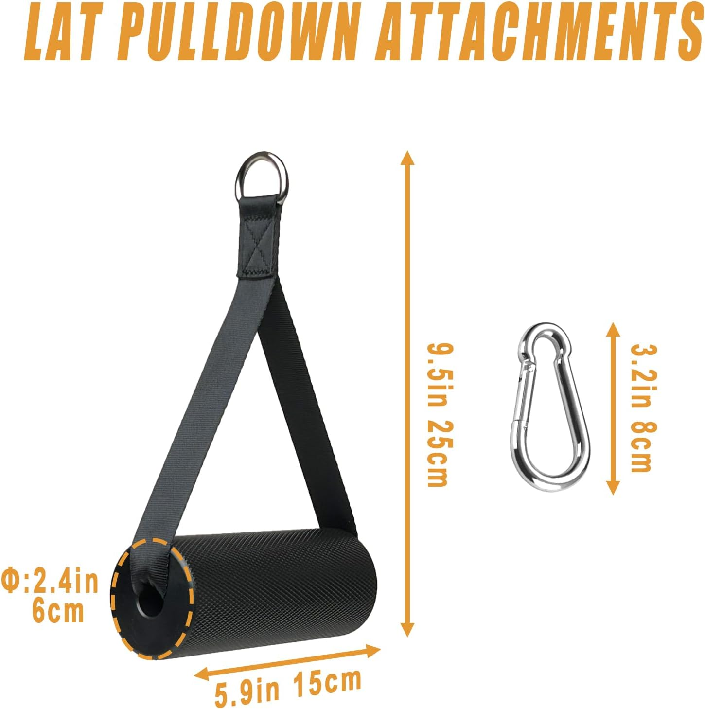 Arm Wrestling Handles, Thick Armwresting Training Equipment LAT Pulldown Attachments D Handle, V Bar Cable Machine Attachments, Gym Handles for Forearm, Wrist Strength Training - 4 In 1 Grip image number 6