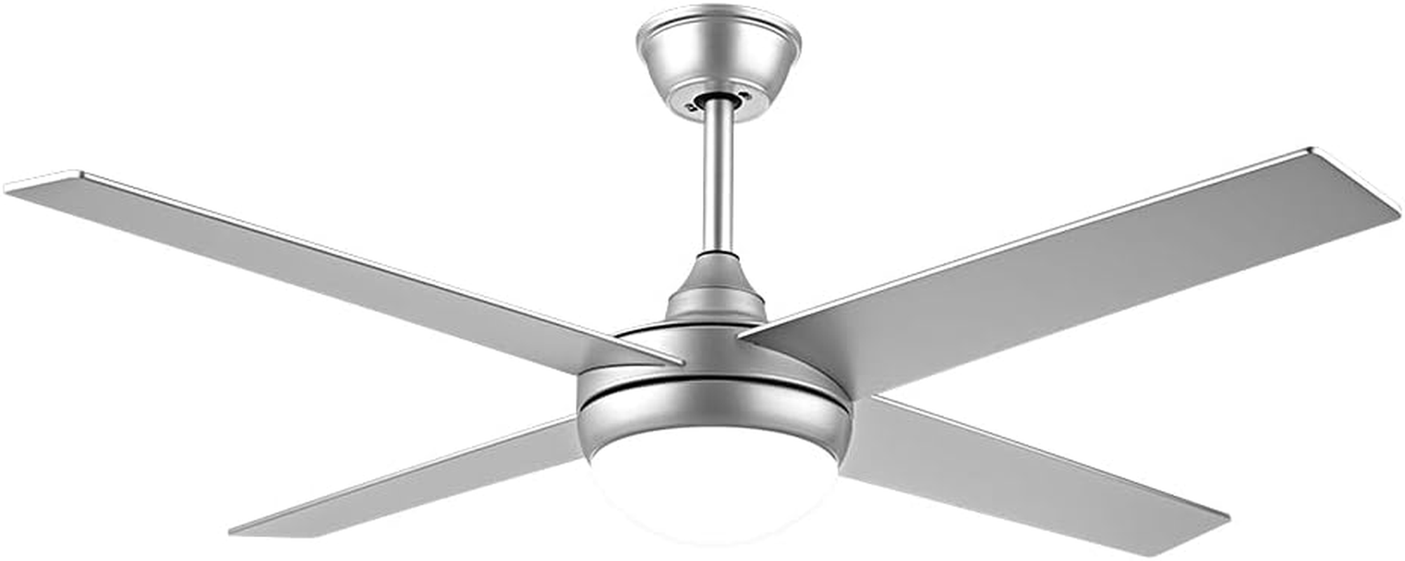 Krear 52" Ceiling Fan with Remote Control, Wood Ceiling Fans with 4 Blades, 6 Speed DC Motor, Indoor Outdoor Ceiling Fan for Patio, Bedroom, Living Room, Office, Black