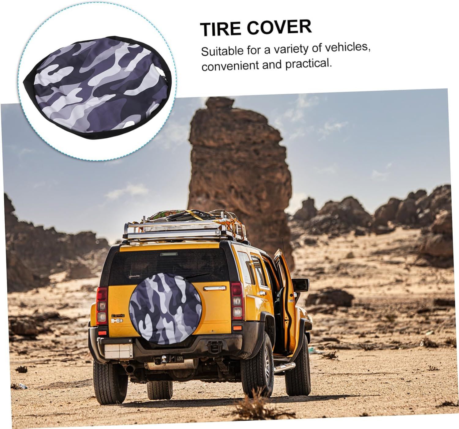 GARVALON Spare Tire Cover Storage Outdoor Car Tire Wheel Cover Accessories Trailer SUV image number 4