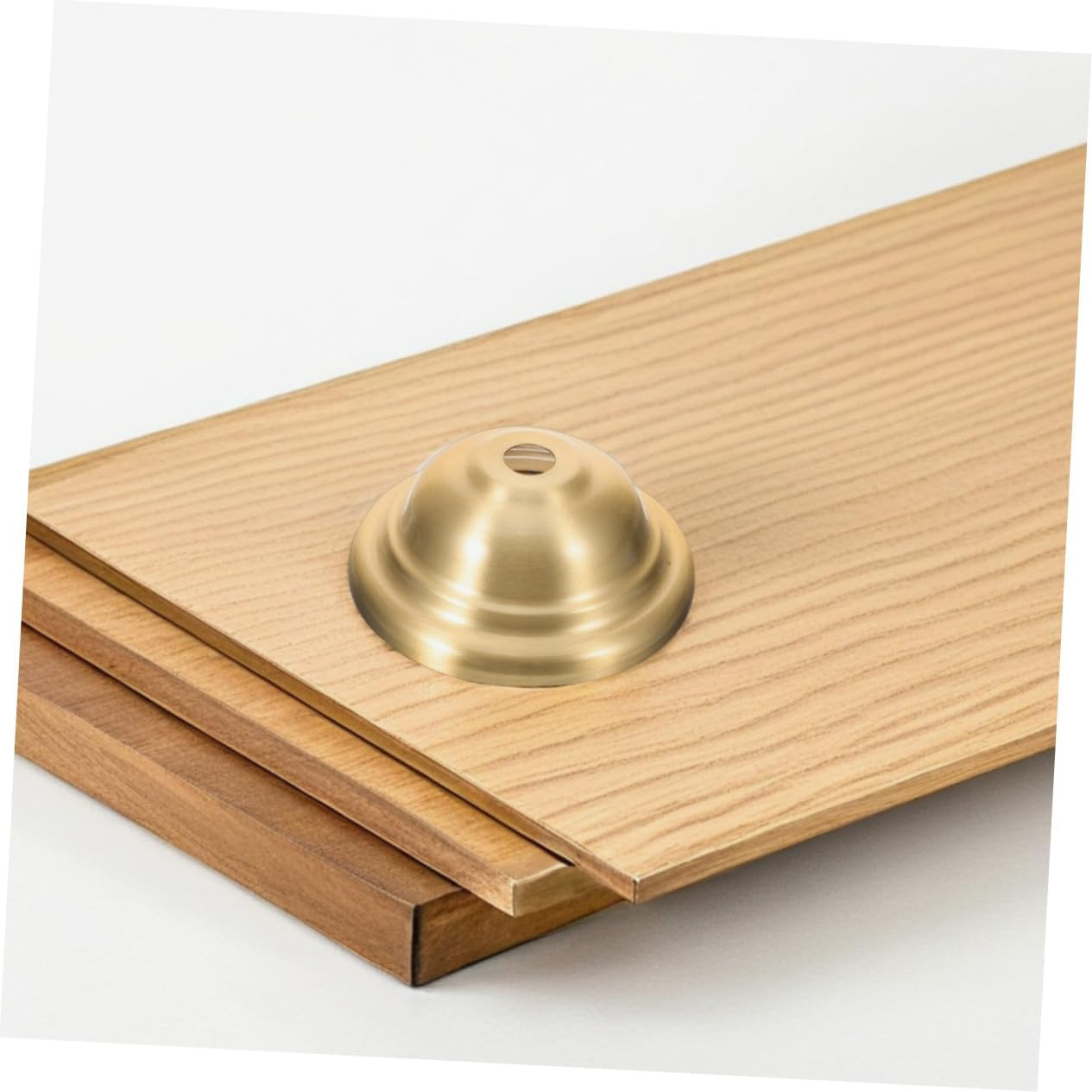 Toddmomy Pure Brass Chandelier Lamp Holder 2 Pieces Canopy with Large Mounting Plate Vintage Lamp End for Living Room and Dining Room Sturdy Ceiling Light Accessories image number 1