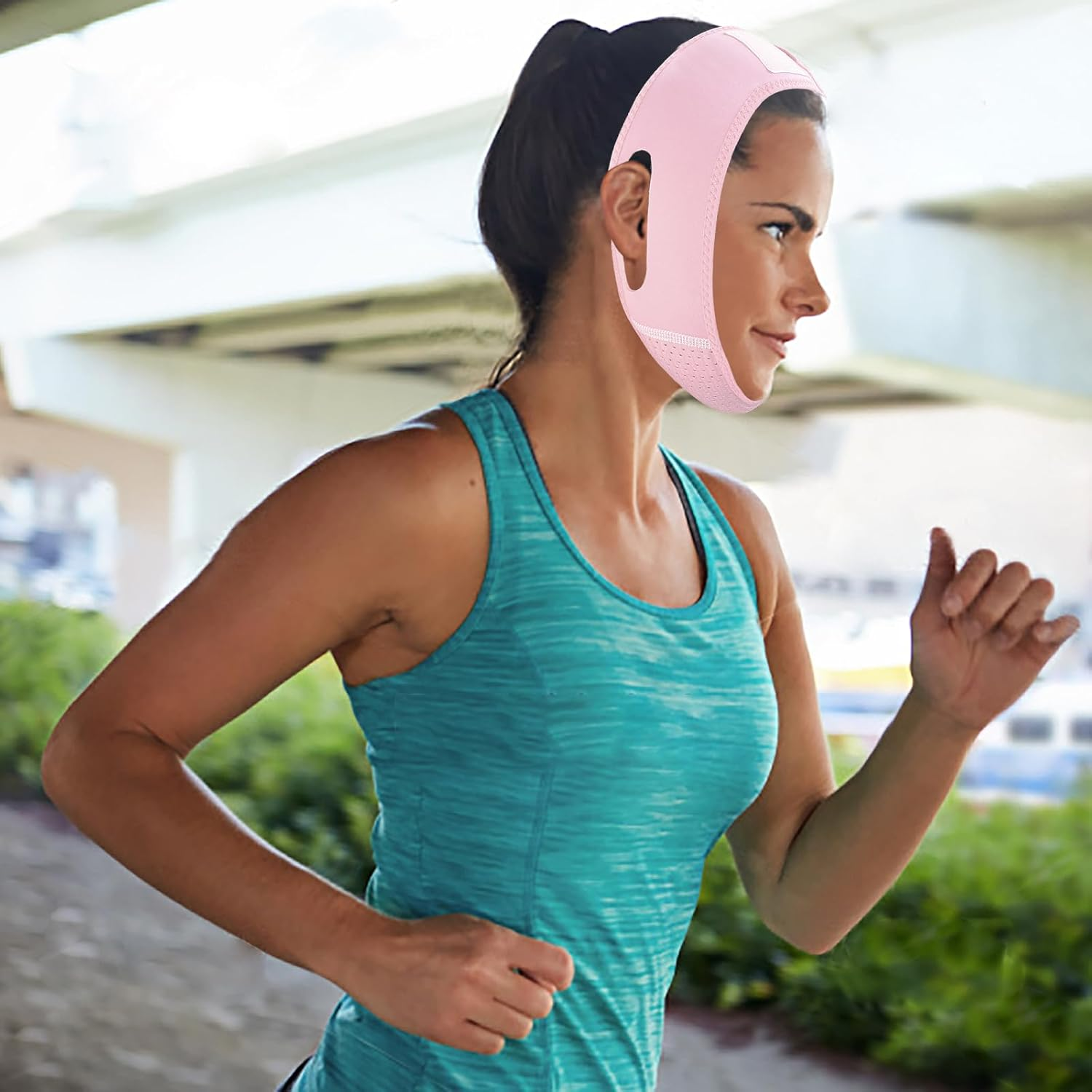 Buyongwant 2 Pack V Line Lifting Mask V Shaped Face Chin Strap for Sleeping,Sagging,Jaw Exerciser (Pink) - 2P Pink image number 5