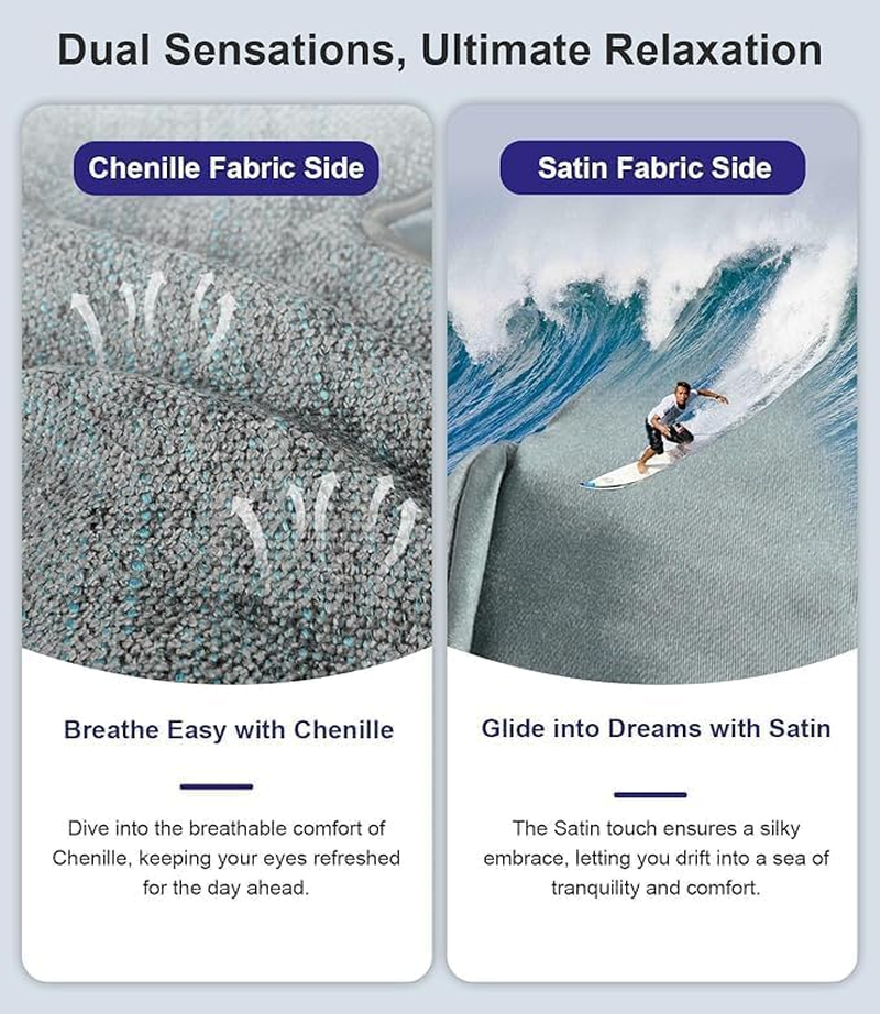 Aroma Season Heated Eye Mask, Moist Heat Eye Compress with Cordless Design, for Blepharitis and Dry Eyes Treatment, 3 Heat Levels, Light-Blocking, Washable Cover, Great Gifts(Grey) image number 6