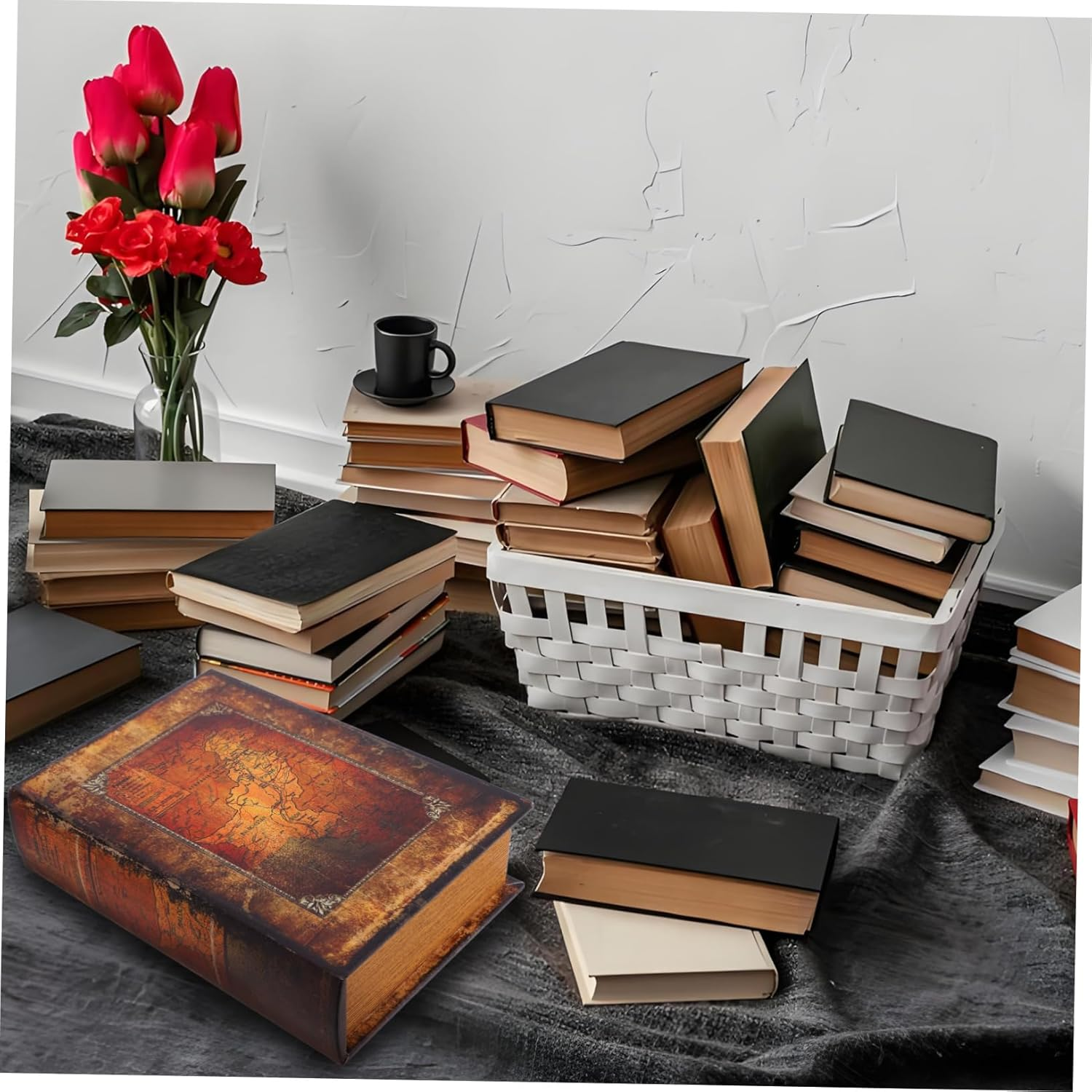 Luxshiny Fake Book Jewelry Box Large Simulation Book Shaped Key Storage Organizer Lid Decorative Home Ornament for Living Room and Shelf Display image number 6