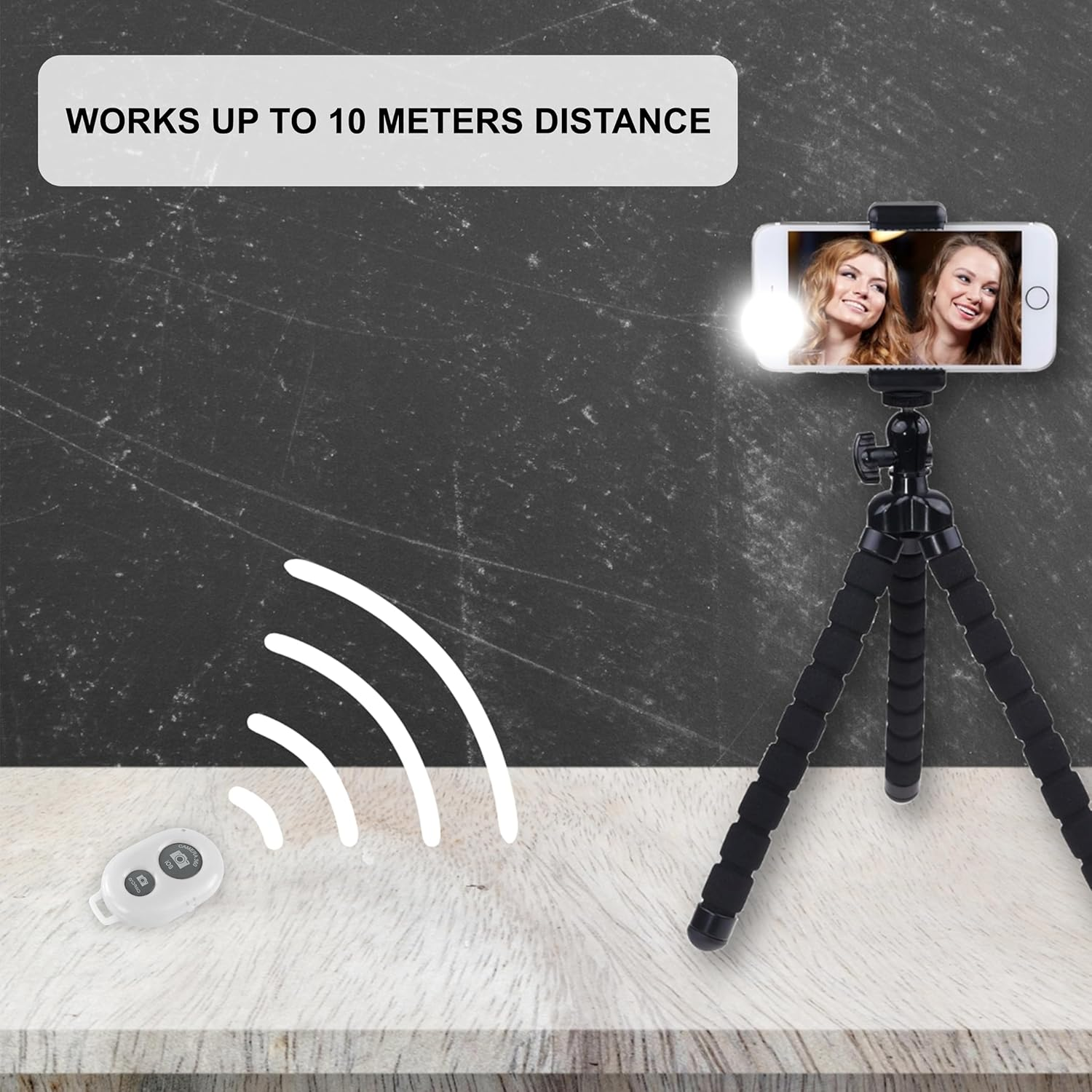 Camkix Bluetooth Camera Shutter Remote Control for Smartphones Create Amazing Photos and Selfies White - 2 Pack - Red  Blue image number 7