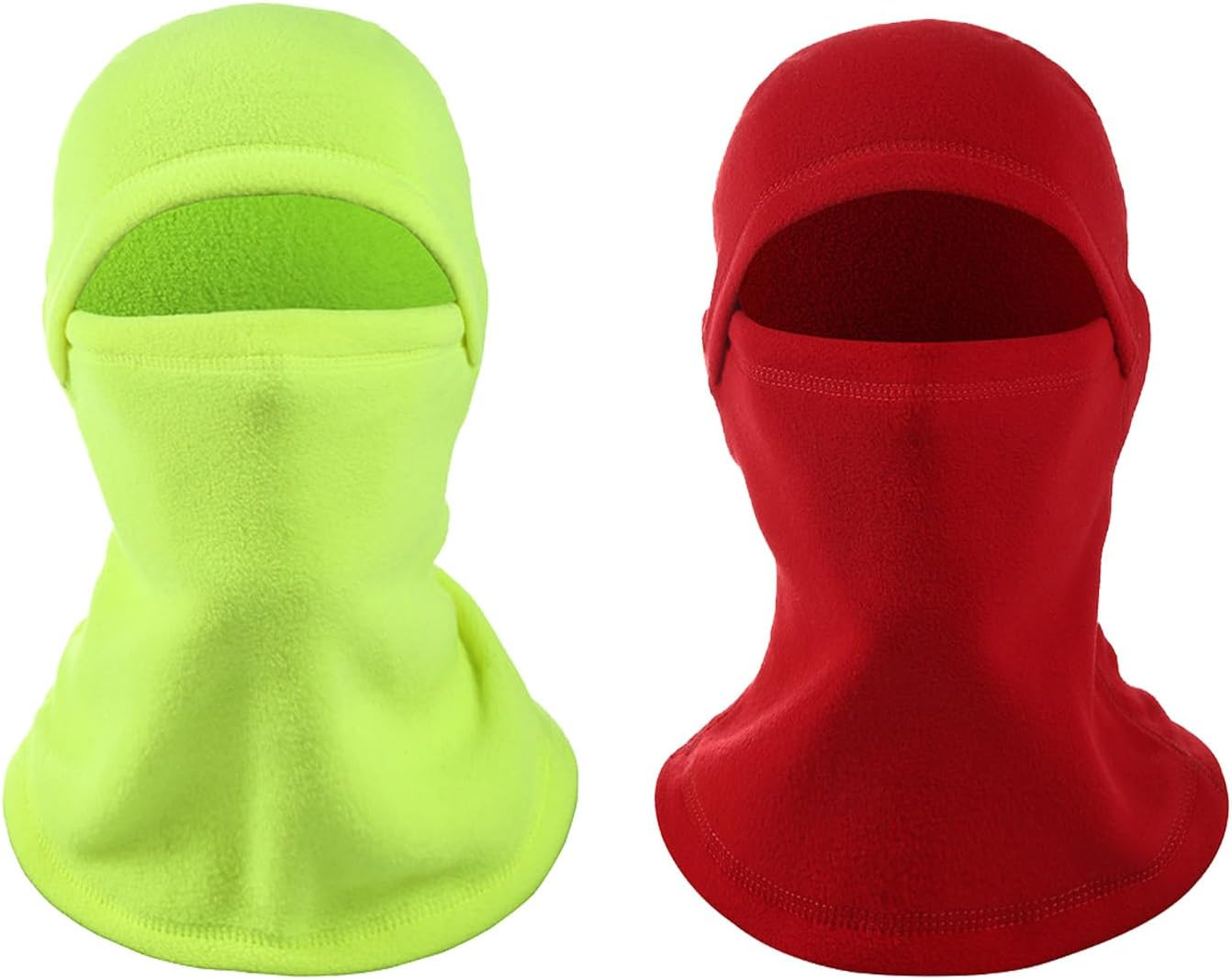LERTREE 2 Pcs Fleece Ski Mask Winter Warm Thermal Balaclava for Men Women Windproof Face Cover