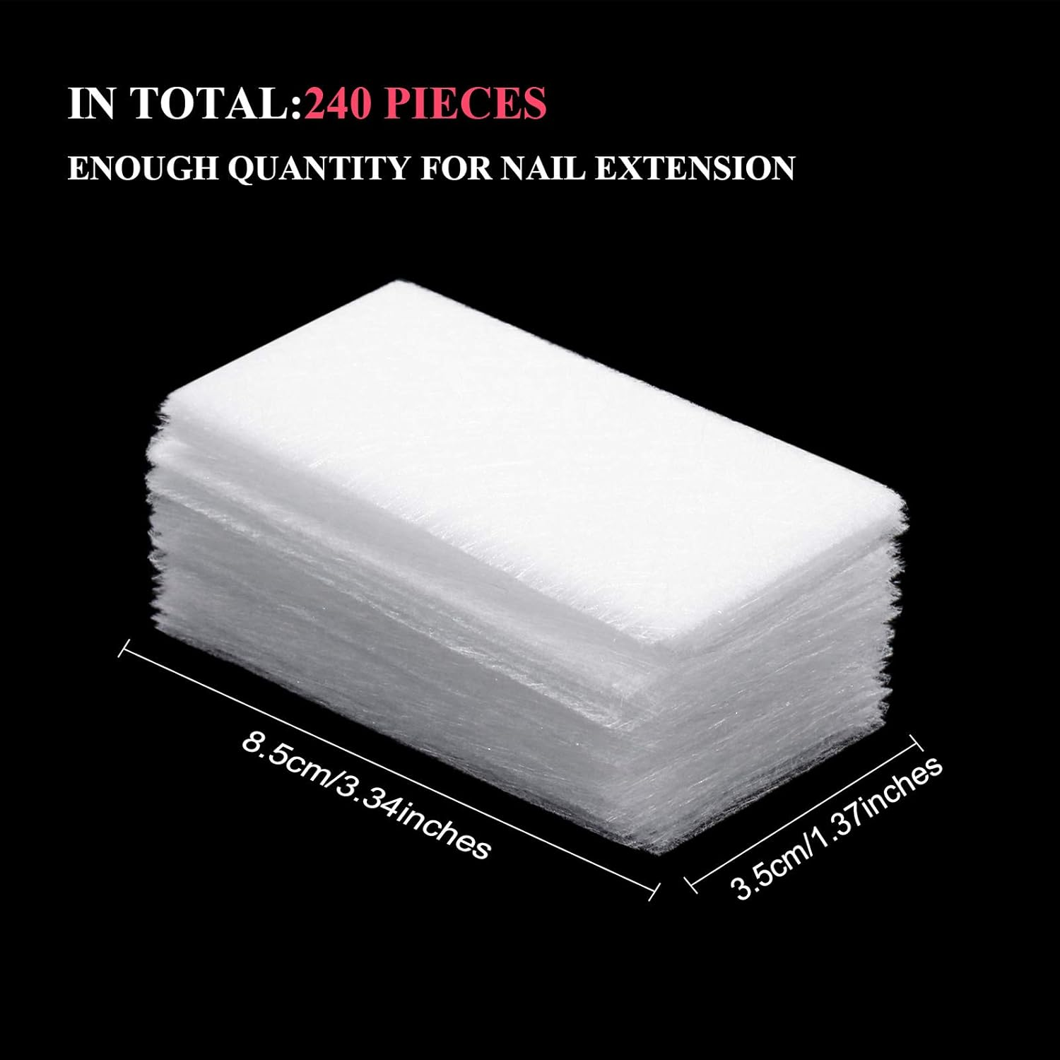 240 Pieces Nail Extension Silk Fiberglass Nail Wrap Non Woven Fiber Gel Nail Care Tool for Women DIY Nail Art Extension Accessories image number 1