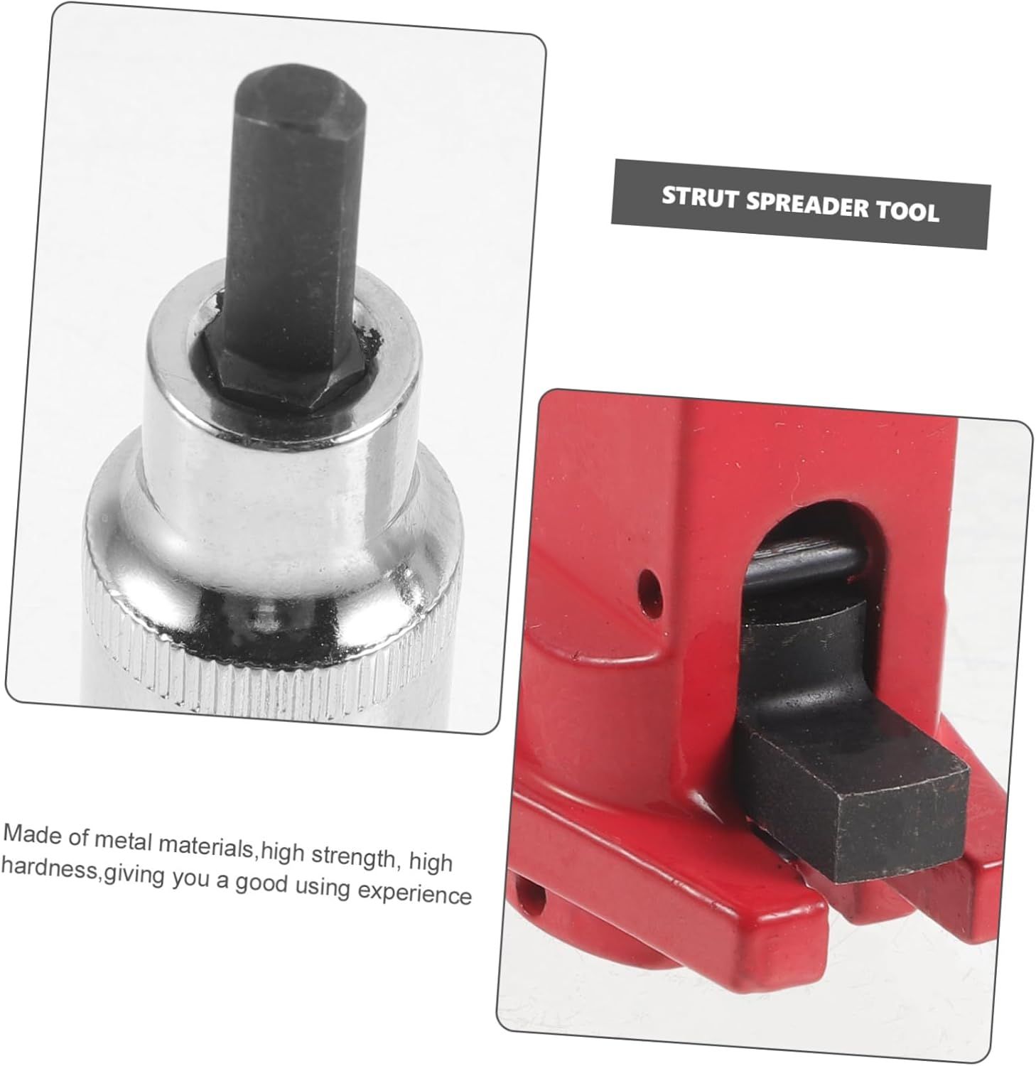 Veemoon 3Pcs Car Shock Absorber Remover Strut Spreader Tool Set Red Suspension Strut Separating Socket for Automotive Suspension Arm Repair image number 6